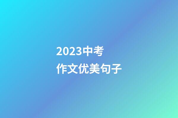 2023中考作文优美句子