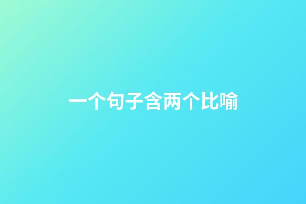 一个句子含两个比喻