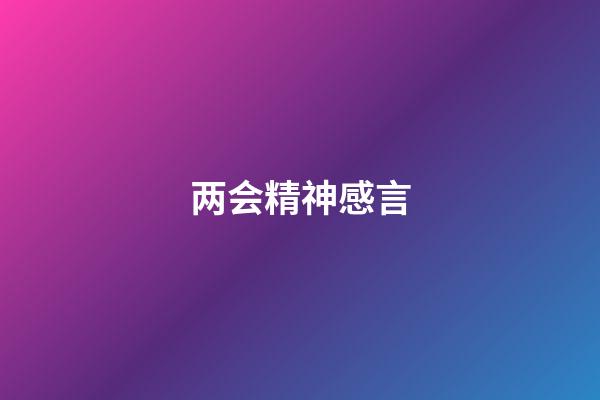 两会精神感言