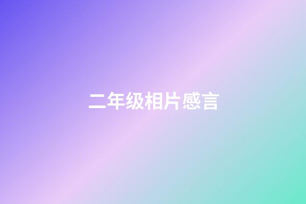二年级相片感言