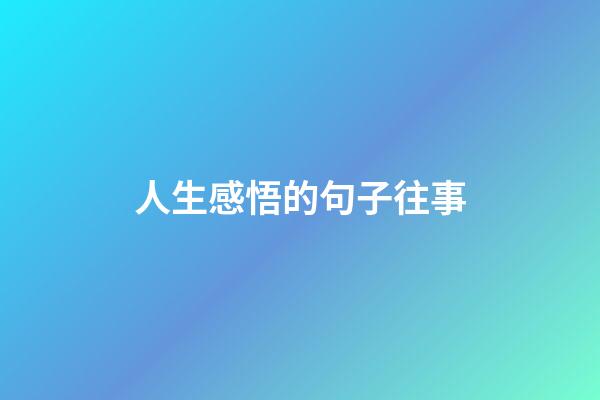 人生感悟的句子往事