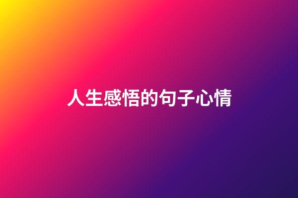 人生感悟的句子心情