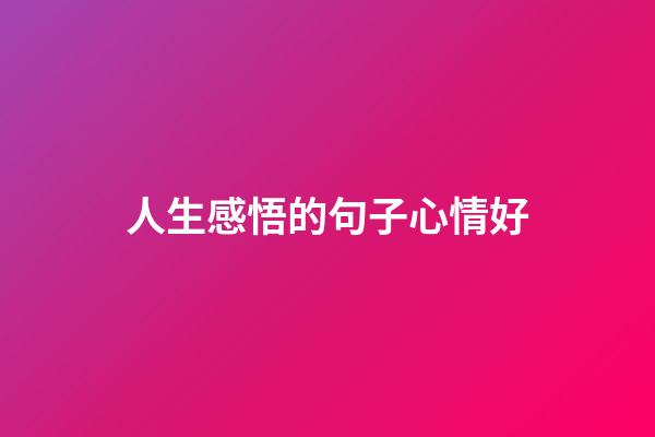 人生感悟的句子心情好