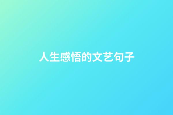 人生感悟的文艺句子