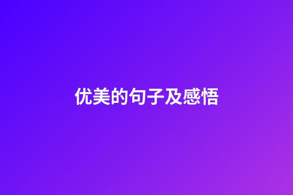 优美的句子及感悟