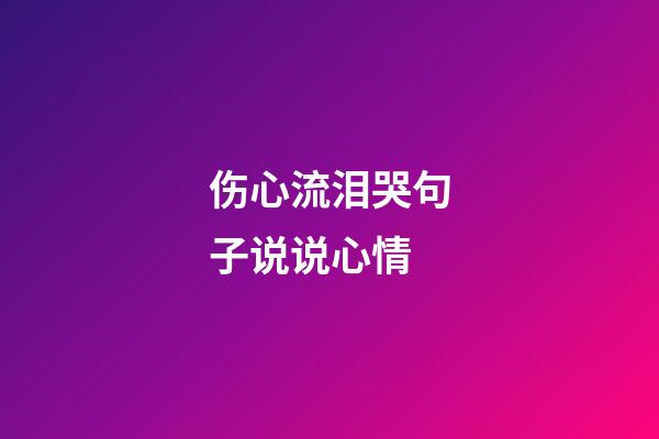 伤心流泪哭句子说说心情