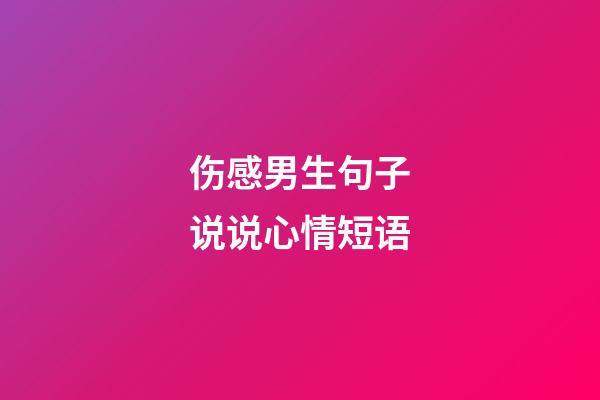 伤感男生句子说说心情短语