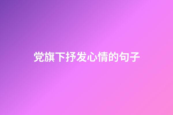 党旗下抒发心情的句子