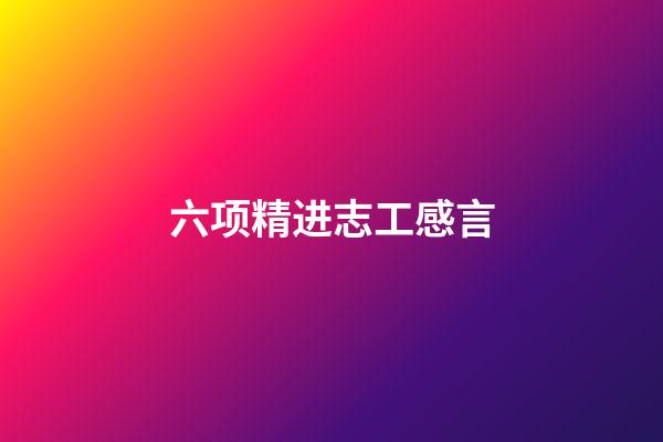 六项精进志工感言