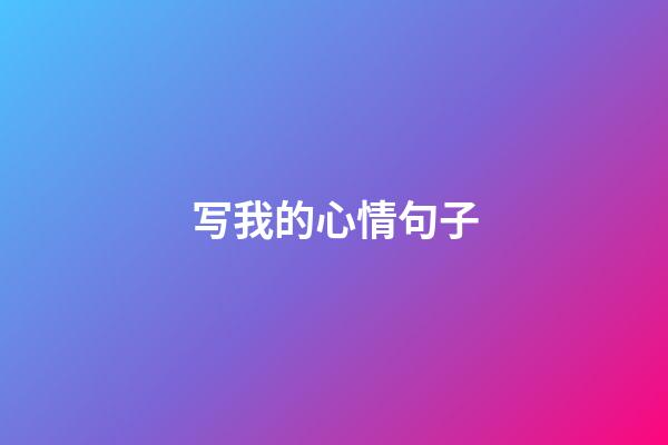 写我的心情句子