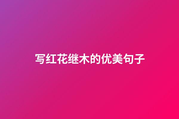 写红花继木的优美句子