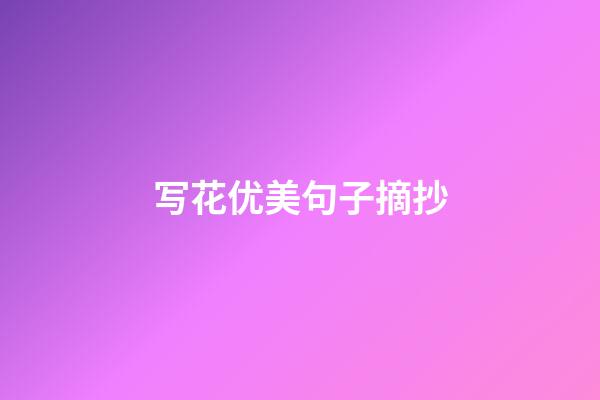 写花优美句子摘抄