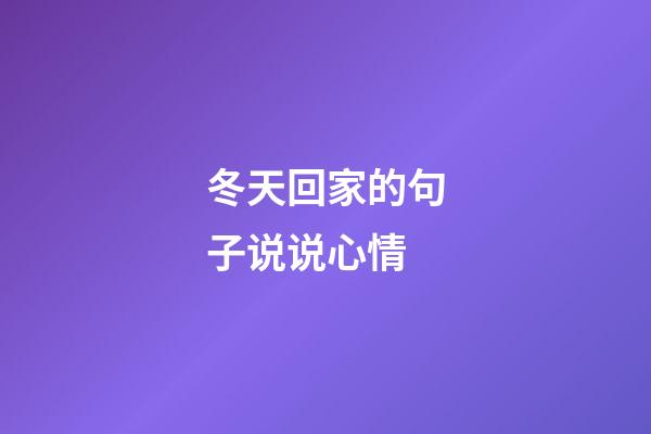 冬天回家的句子说说心情
