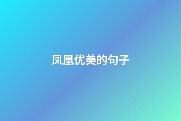 凤凰优美的句子
