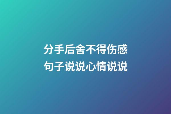 分手后舍不得伤感句子说说心情说说