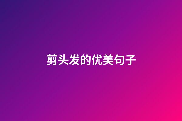 剪头发的优美句子