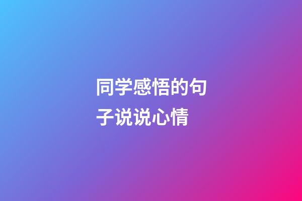 同学感悟的句子说说心情