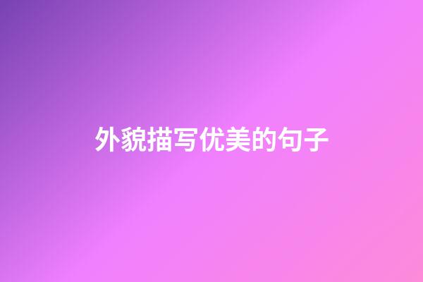 外貌描写优美的句子