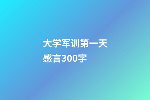 大学军训第一天感言300字