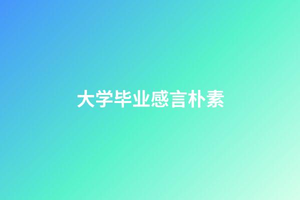 大学毕业感言朴素