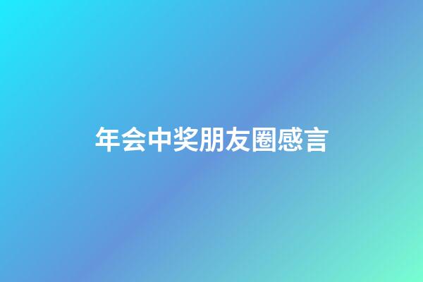 年会中奖朋友圈感言