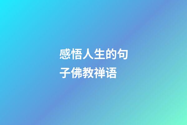 感悟人生的句子佛教禅语