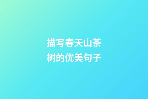 描写春天山茶树的优美句子