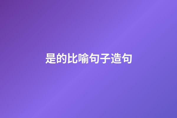 是的比喻句子造句