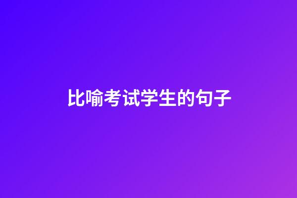 比喻考试学生的句子