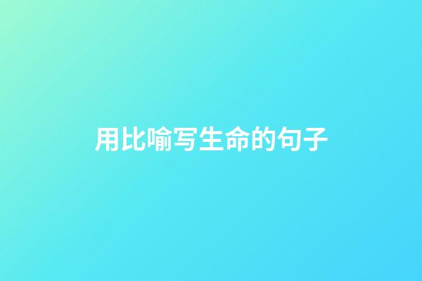 用比喻写生命的句子