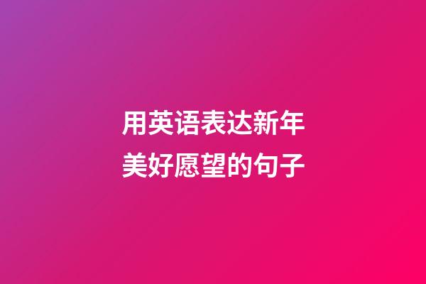 用英语表达新年美好愿望的句子