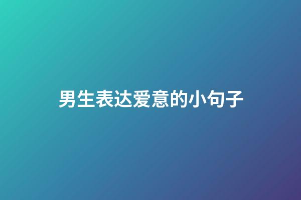男生表达爱意的小句子