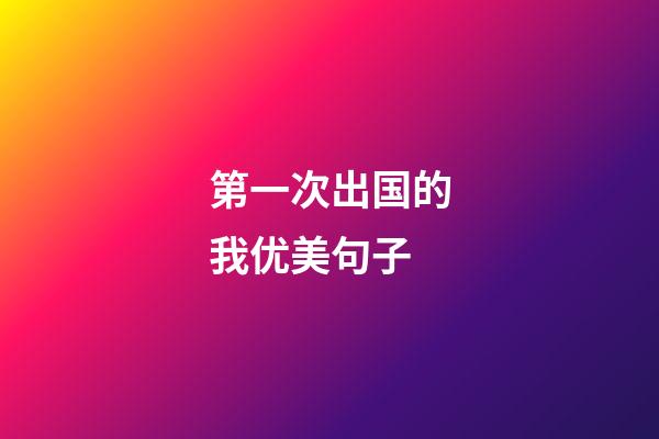 第一次出国的我优美句子