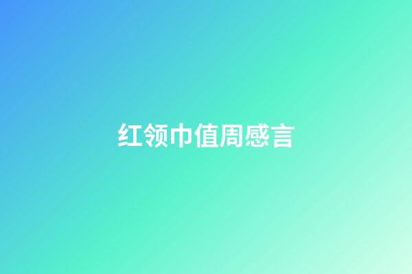 红领巾值周感言