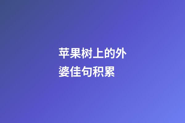 苹果树上的外婆佳句积累