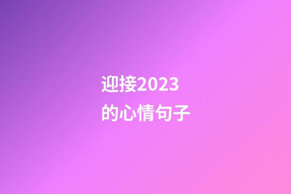 迎接2023的心情句子