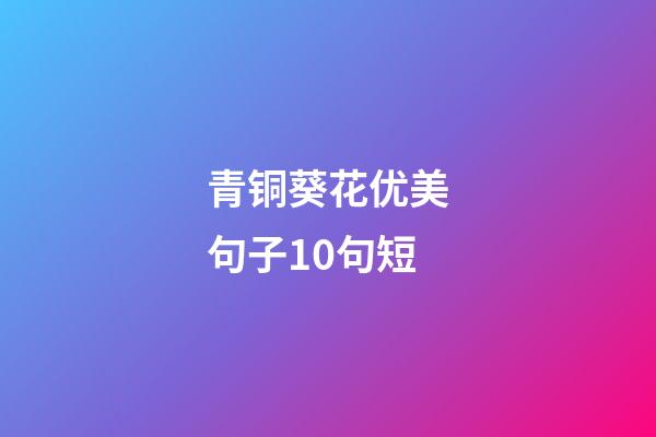 青铜葵花优美句子10句短