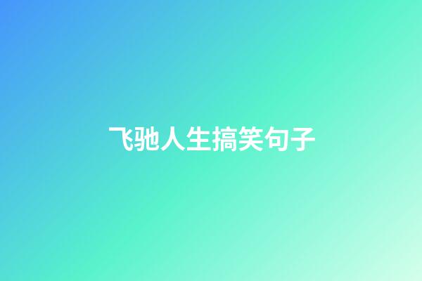 飞驰人生搞笑句子